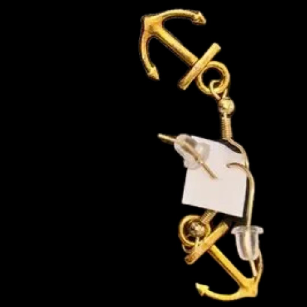 Nordstrom Brass Anchor Nwot Rare Earrings